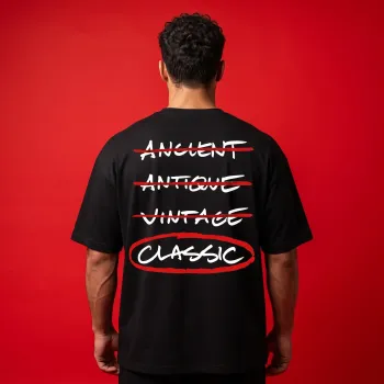 Classic Over Trend Oversized Graphic T-Shirt | Premium Black Streetwear Tee