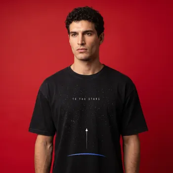 Prooxy "To The Stars" Minimalist Space Graphic Oversized T-Shirt