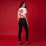 "I'm Not Like The Rest" Lipstick Kiss Graphic Off-White T-Shirt for Women