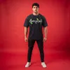 "CEO,000,000" Money Motif Vintage Oversized Graphic Black T-Shirt for Men