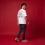 "God Over Self-Made" Typography Oversized Graphic White T-Shirt for Men