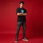 "ARC REACTOR" Glowing Tech Black Oversized Graphic T-Shirt | Sci-Fi Streetwear
