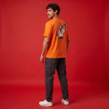 Dexter Laboratory Oversized Graphic Tee | Premium Orange Streetwear T-Shirt with Back Print