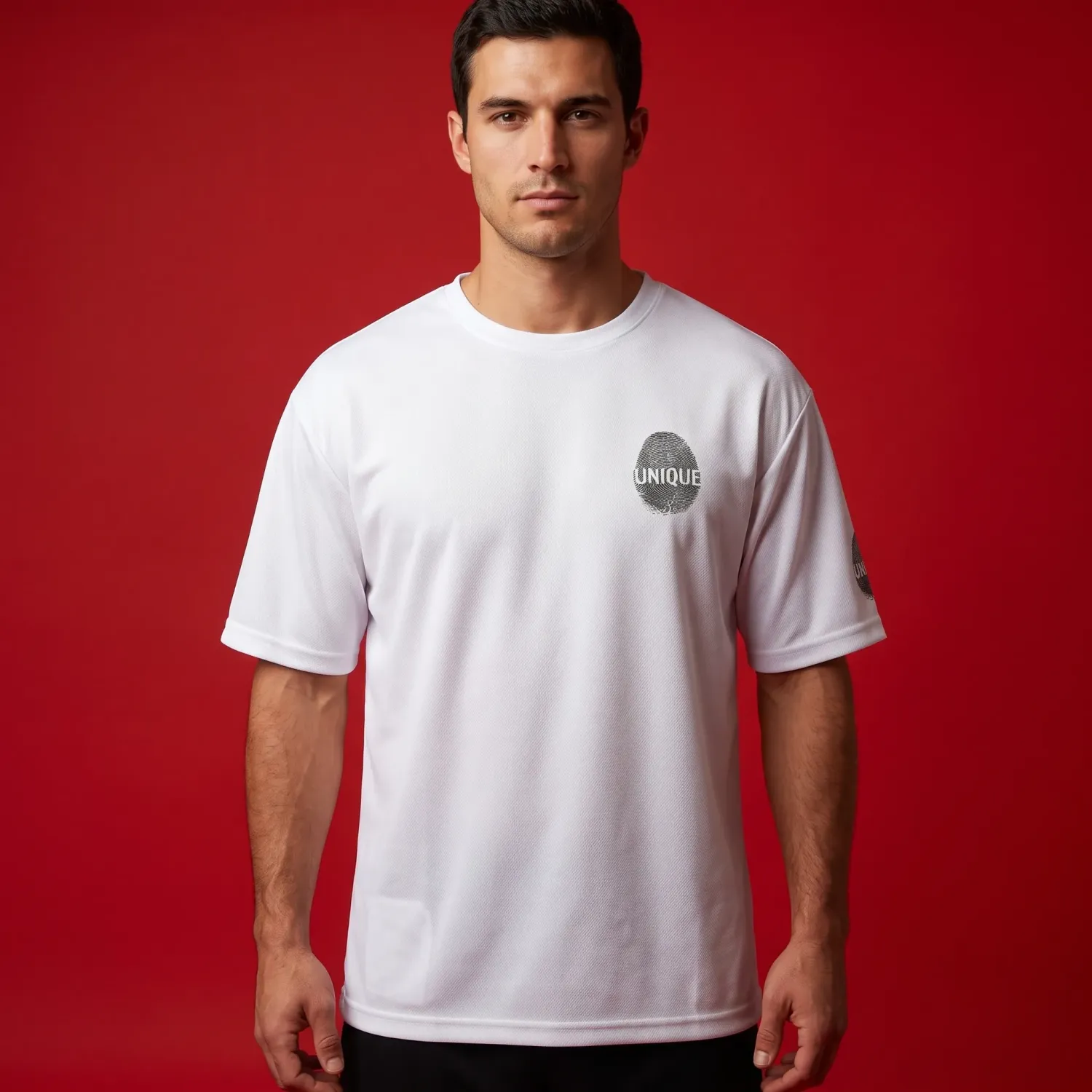 Unique Fingerprint Oversized Graphic Tee | Premium White Streetwear T-Shirt with Bold Back Print