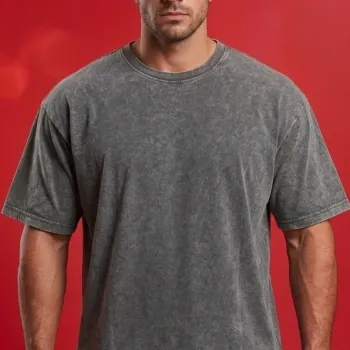 Plain Vintage Grey Acid Wash Oversized Heavyweight T-Shirt