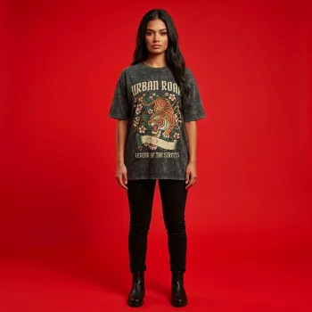 Urban Roar Legend Of The Streets Vintage Acid Wash T-Shirt