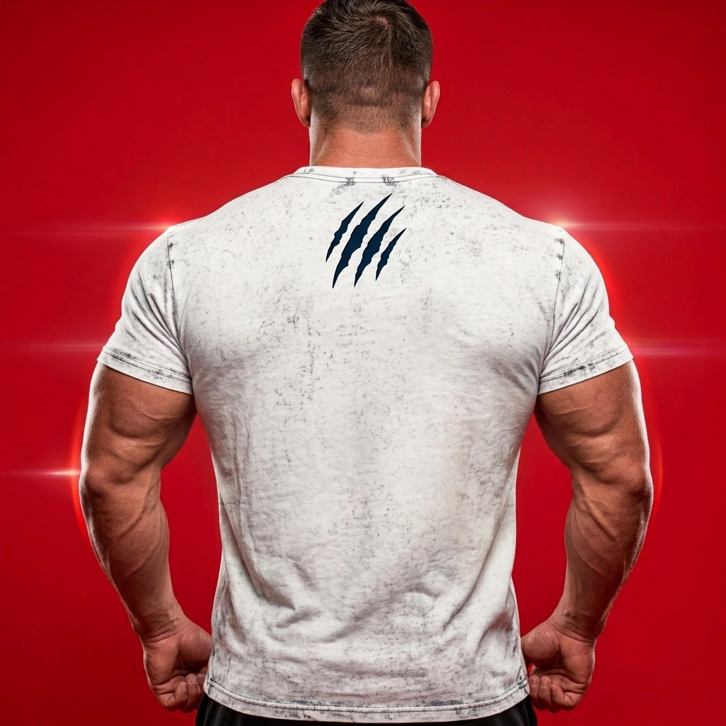 Pumping Tiger Heavyweight White Acid Wash Graphic T-Shirt