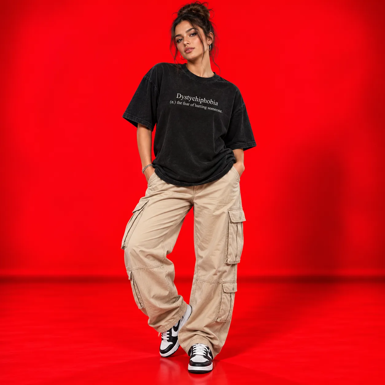 Dystychiphobia Definition Aesthetic Oversized T-Shirt