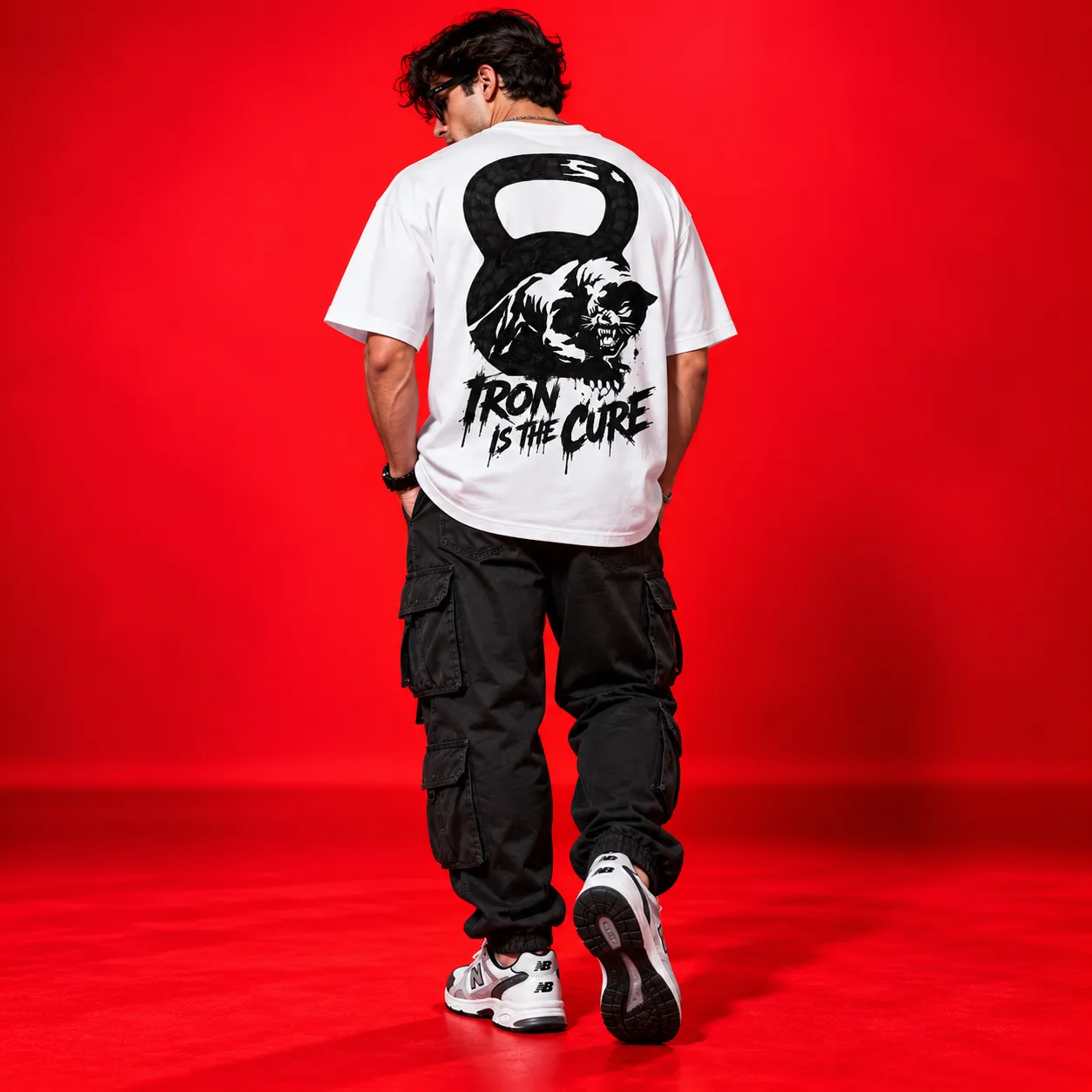 Iron Is The Cure Oversized White T-Shirt