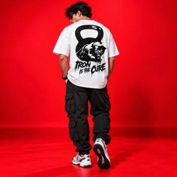 Iron Is The Cure Oversized White T-Shirt
