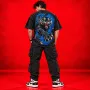 I Am Not the Villain Oversized Black Acid Wash T-Shirt