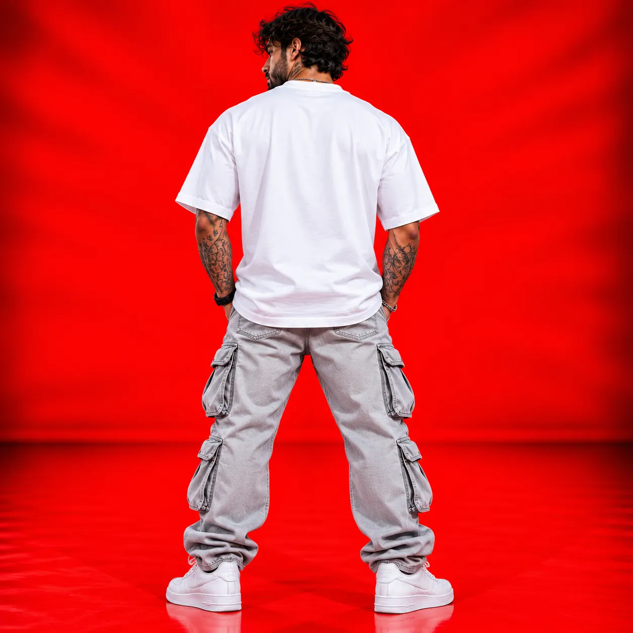 Roaring Tiger Oversized White T-Shirt | Bold Graphic Streetwear Tee