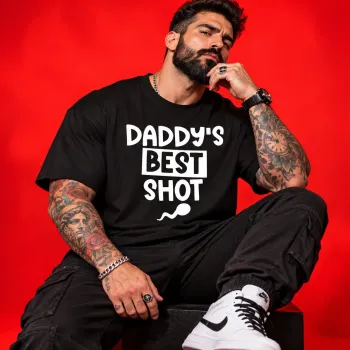 "Daddy's Best Shot" Graphic Black T-Shirt Men