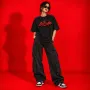 Batwoman Oversized Acid Washed Graphic T-Shirt