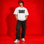 SAINT Graphic Print Oversized White T-Shirt for Men