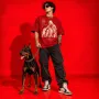 Loyalty Is Rare Oversized Red Graphic T-Shirt