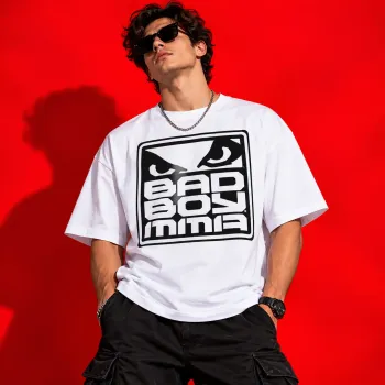 Bad Boy MMA Oversized White Graphic T-Shirt | Bold Streetwear Tee