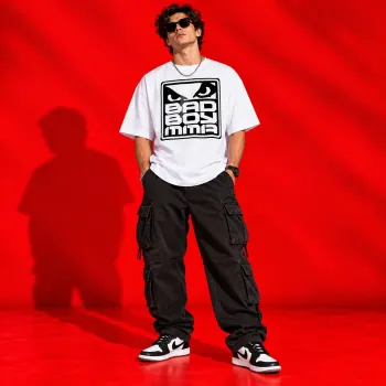 Bad Boy MMA Oversized White Graphic T-Shirt | Bold Streetwear Tee