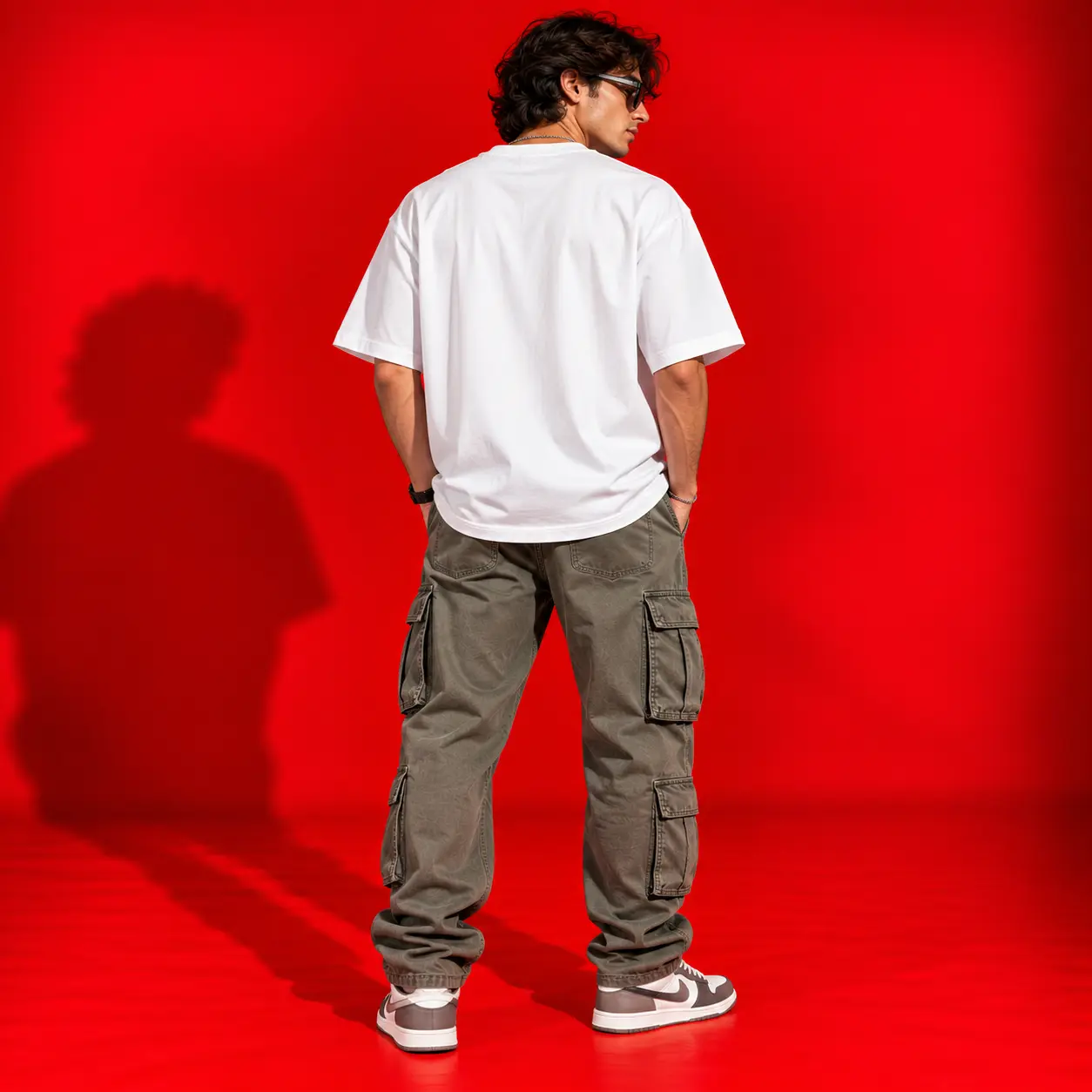 Don't THINK Too Much Oversized White Graphic T-Shirt – Streetwear