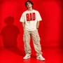 BAD Influencer Oversized Off-White Graphic T-Shirt – Streetwear