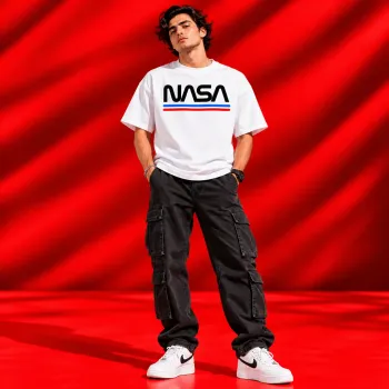 NASA Oversized White T-Shirt | Space Graphic Streetwear