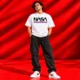 NASA Oversized White T-Shirt | Space Graphic Streetwear