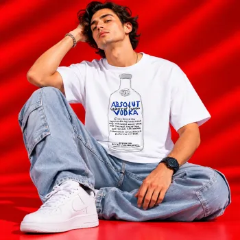Absolut Vodka Graphic Oversized White T-Shirt | Streetwear