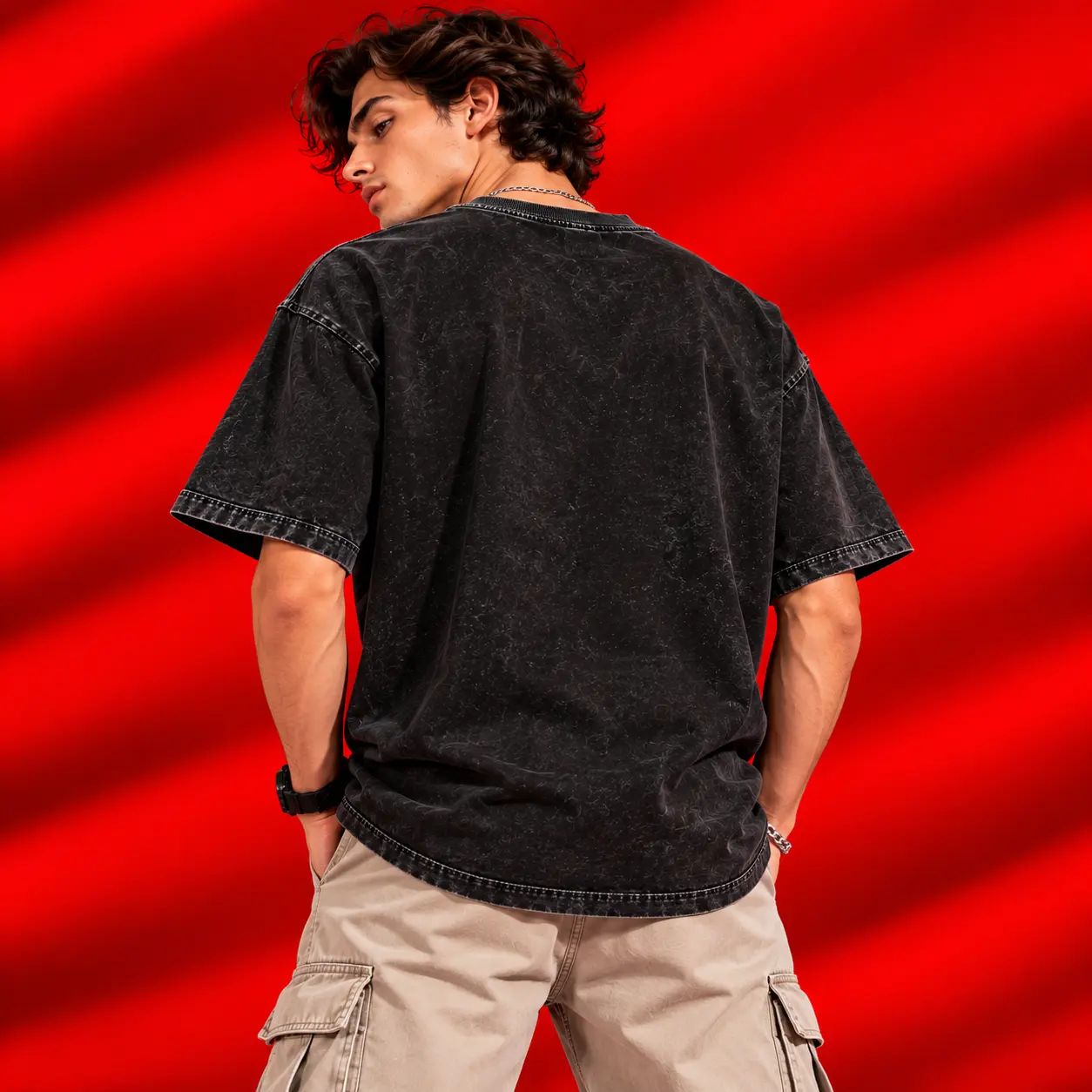 You Can Sneak But You Can't Hide Oversized Acid-Wash T-Shirt | Eagle Graphic Streetwear
