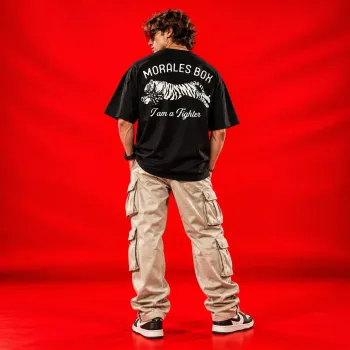 No Mercy Gothic Typography Oversized Black T-Shirt