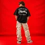No Mercy Gothic Typography Oversized Black T-Shirt