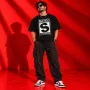 Rated S for Sarcasm Oversized Black T-Shirt | Bold Graphic Streetwear Tee