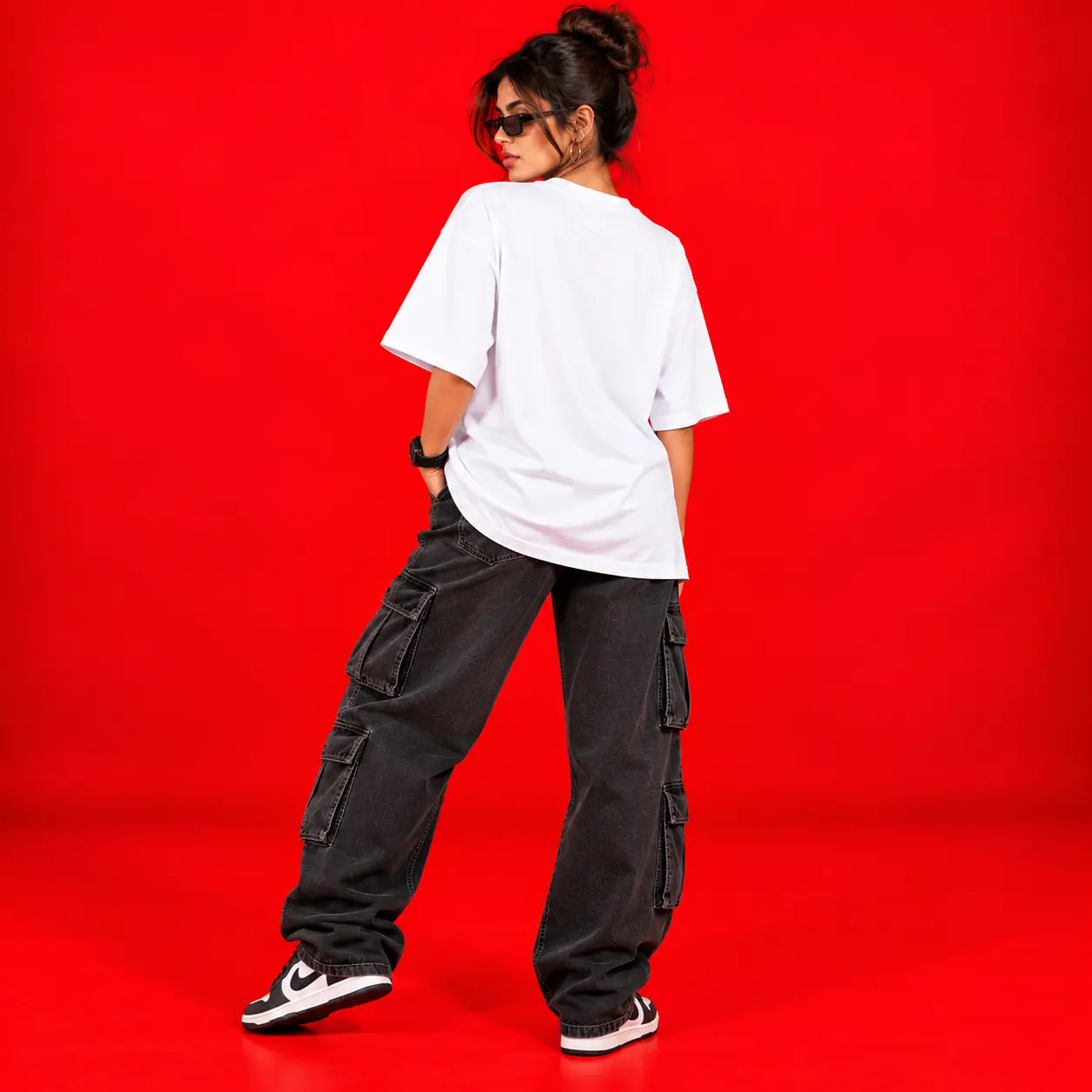 Aren't We All Saints White Oversized Graphic T-Shirt for Women