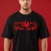 Men's Oversized Red Batman Graphic T-Shirt | Front & Back Print