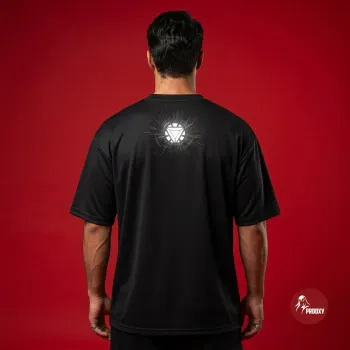 Mecha Vanguard Oversized Graphic T-Shirt Futuristic Armored Hero Streetwear Tee