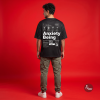 Anxiety Being Oversized Heavyweight Streetwear Graphic T-Shirt – Pitch Black