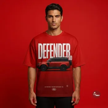 Go Further Defender 130 Massive Graphic Red Oversized T-Shirt