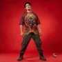 Rudra Tandav Divine Fury Graphic Oversized T-Shirt – Crimson Maroon