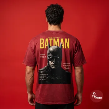 Batman Vengeance Mesh Tech Performance Tee - Maroon