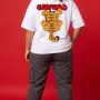PROOXY Retro Vibe Garfield Climbing Oversized Tee - White