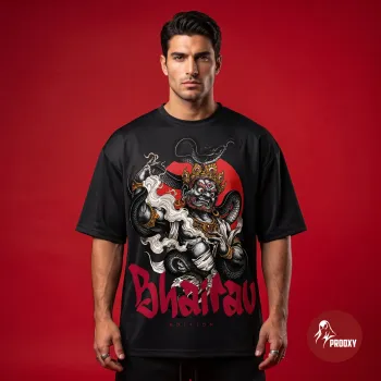 Bhairav Edition Oversized T-Shirt - Black Graphic Tee