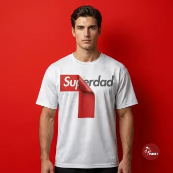 Prooxy Superdad Peel-Effect Athletic Mesh Graphic T-Shirt
