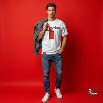 Prooxy Superdad Peel-Effect Athletic Mesh Graphic T-Shirt