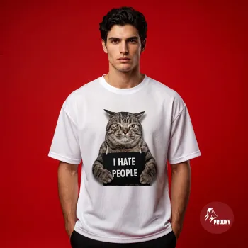 Grumpy Cat I Hate People Mesh Streetwear T-Shirt