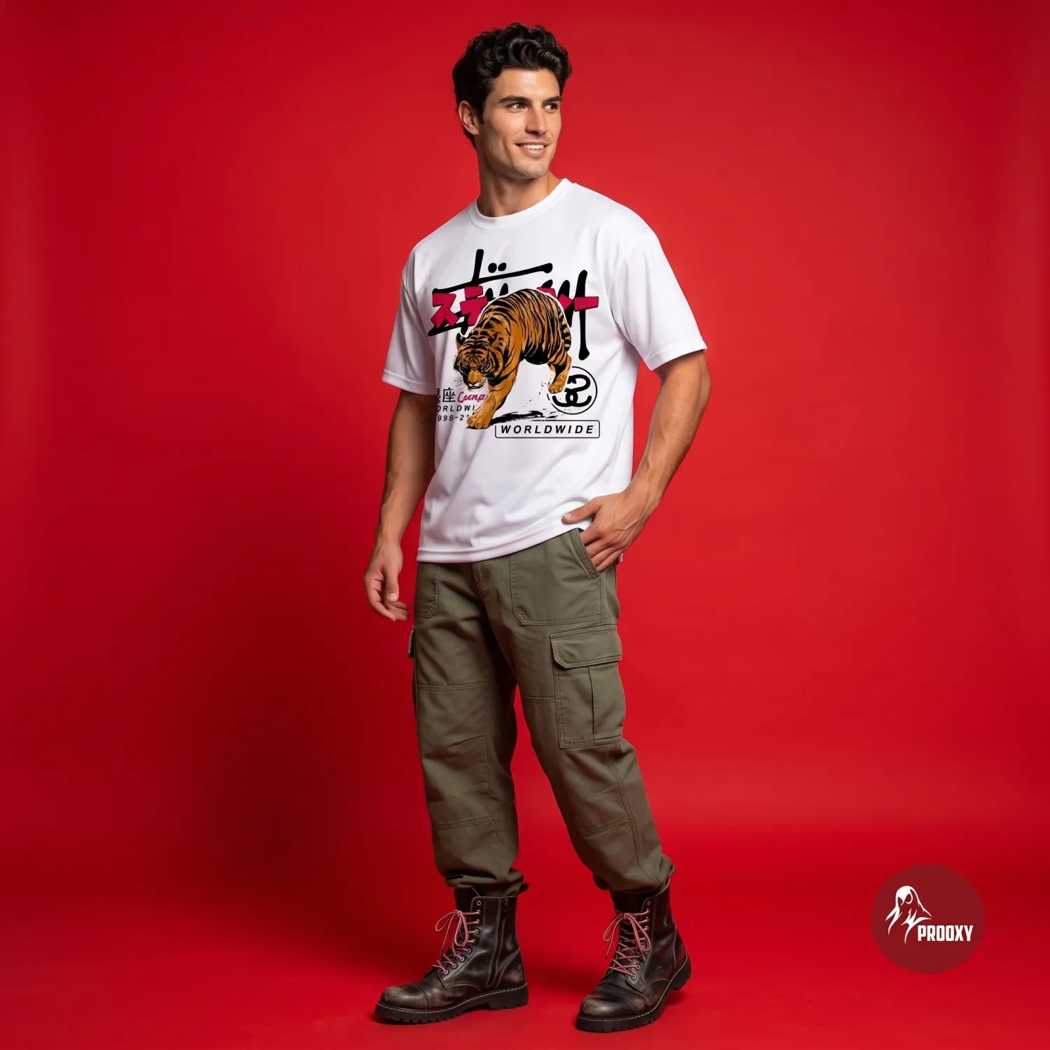 Tokyo Drift Tiger Oversized Tee Asian Streetwear Graphic T-Shirt