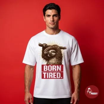Born Tired Sloth Tee - The Ultimate Statement of Relaxed Cool