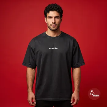 MADAFAKA Premium Black Oversized Mesh T-Shirt
