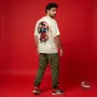 Saiyan Legacy Dragon & Goku Oversized Cream T-Shirt Streetwear Anime Graphic Tee