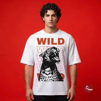 PROOXY Wild Roaring Jaguar Graphic Oversized T-Shirt
