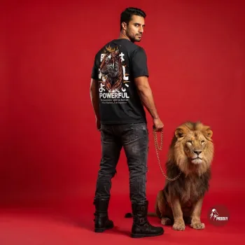 PROOXY Tomorrow Will Be Better Tiger Graphic Oversized Black T-Shirt