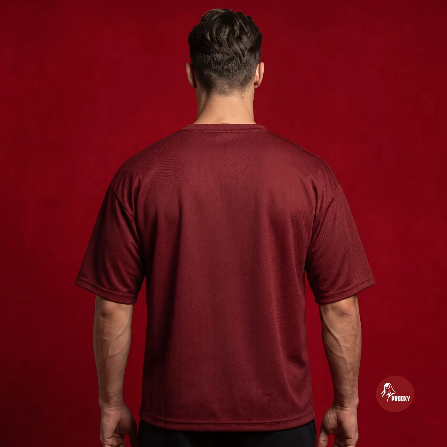Crimson Doberman Graphic Oversized Men's T-Shirt Bold Streetwear Tee
